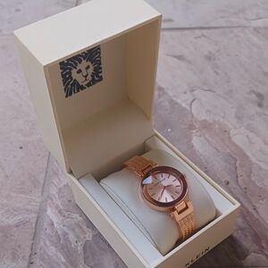 Anne Klein Rose Gold Luxury Watch with Round Face and Metal Band